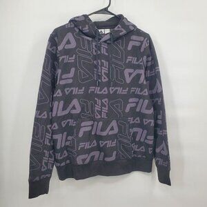 Fila Wholly All Over Print Hoodie Top Sweater Men Size XL NWT Long Sleeve